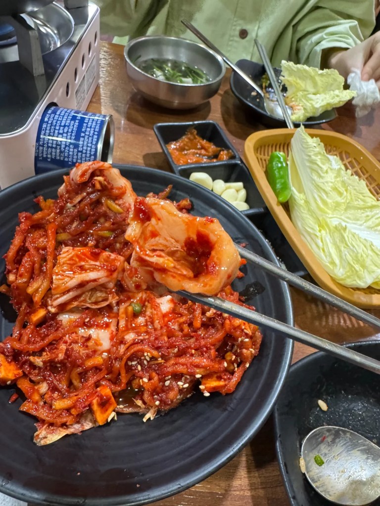 Special kimchi served with bossam, rich in flavor and texture

